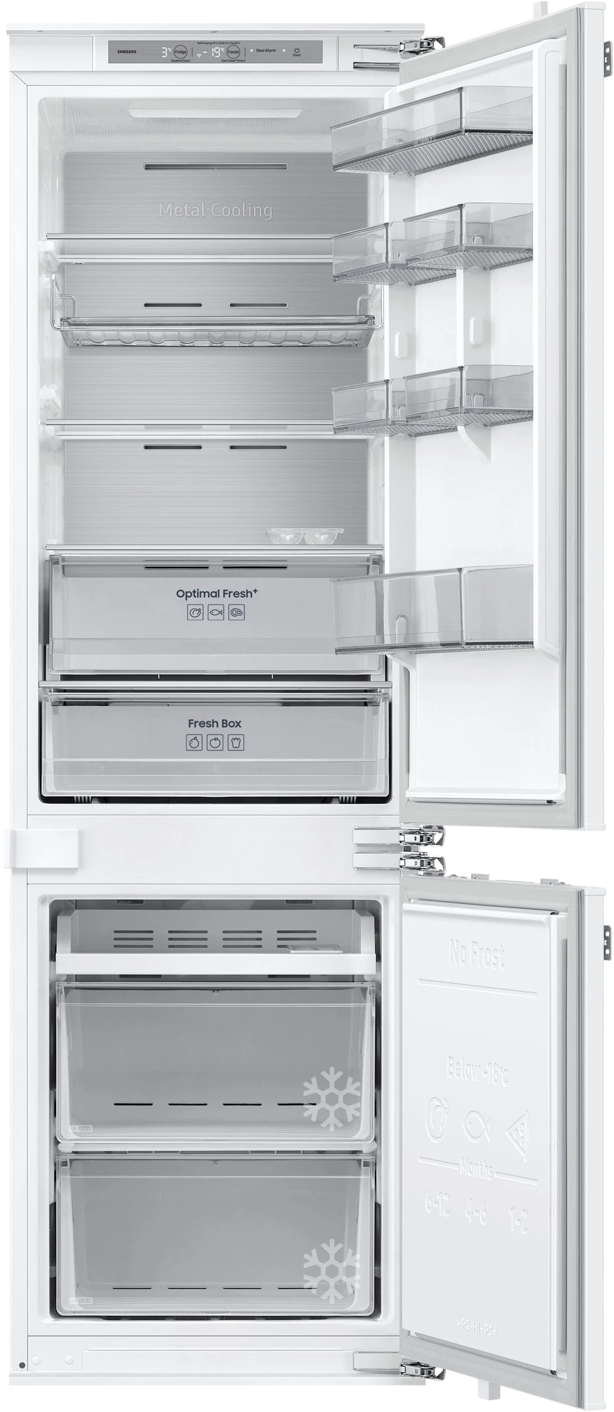 Samsung Einbaukühlgefrierkombination BRB8OF BRB80F26ACFO, 177,5 cm hoch, 54 cm breit