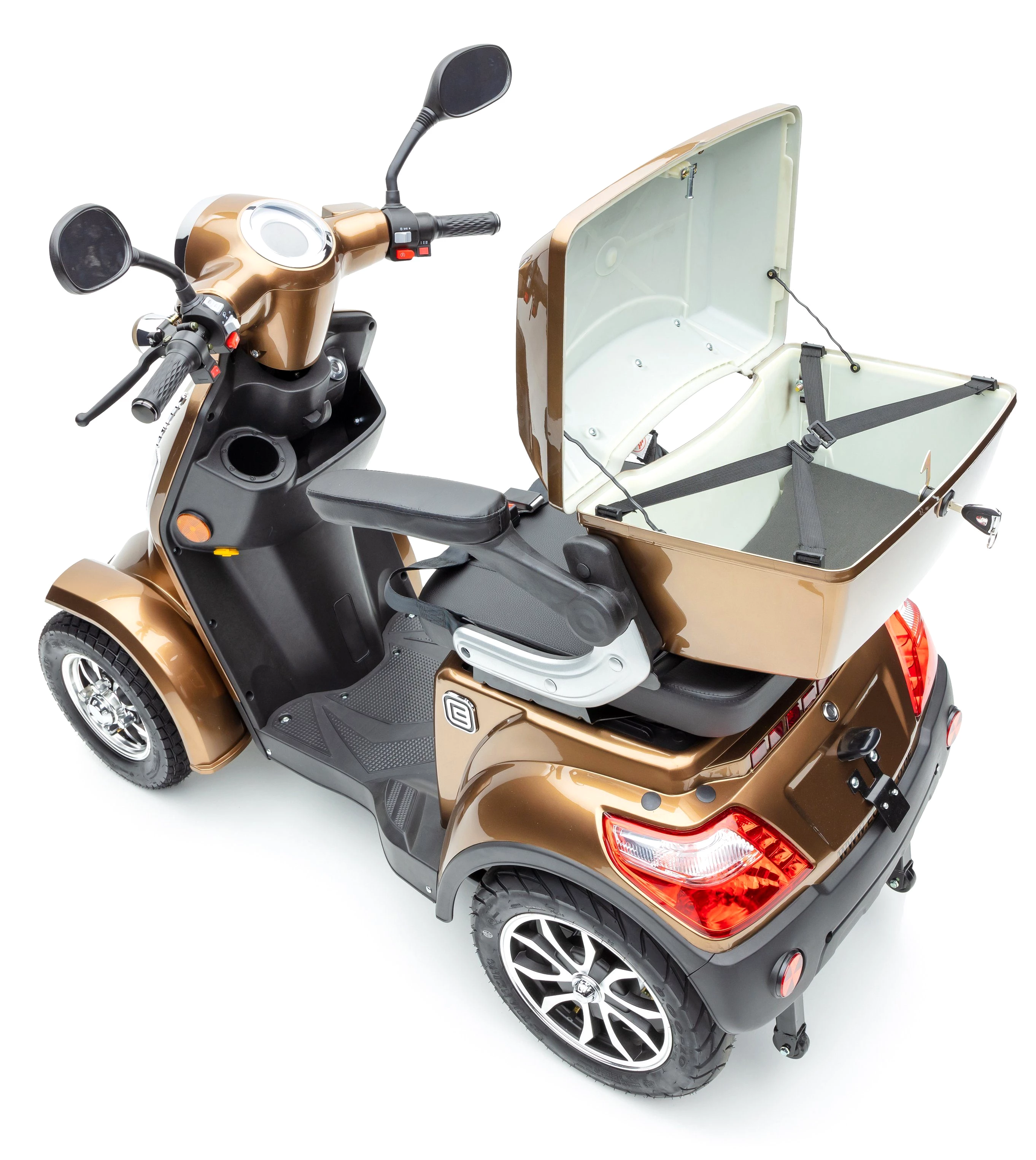 ECONELO Elektromobil Seniorenmobil J4000, 1000 W, 25 km/h, (mit Topcase)