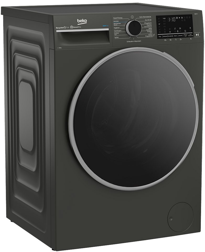 BEKO Waschmaschine Manhattan Gray B3WFT510415M, 10 kg, 1400 U/min, SteamCure, Ad