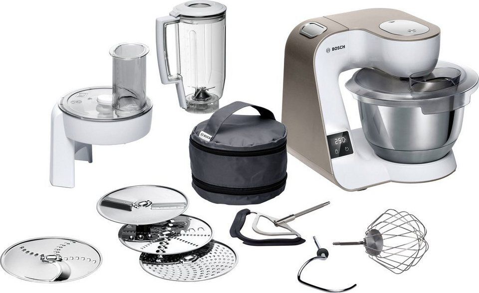 BOSCH Küchenmaschine Serie 4 MUM5XW20, integr. Waage, Durchlaufschnitzler, weiß/