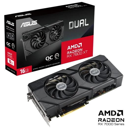 Asus DUAL-RX7800XT-O16G Grafikkarte (16 GB, GDDR6)