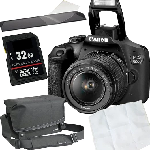 Canon Canon EOS 2000D+EF-S 18-55mm schwarz Set Angebot Spiegelreflexkamera