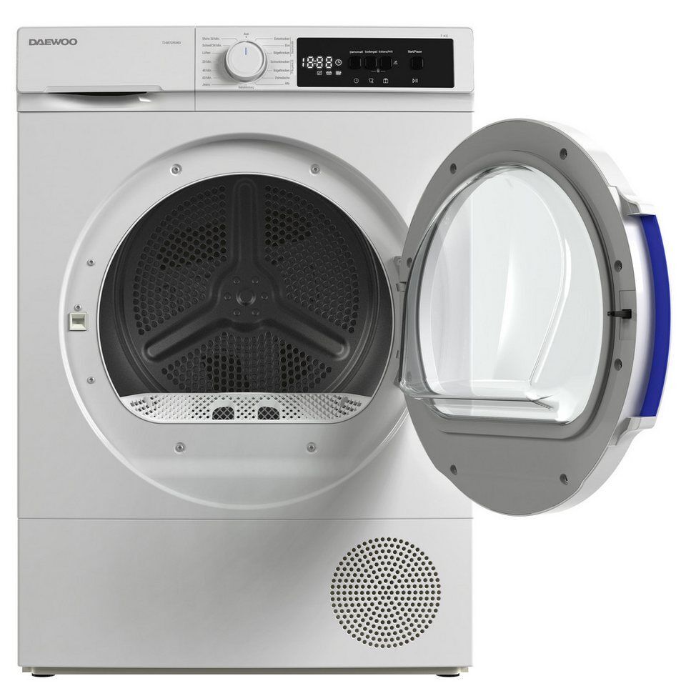 Daewoo Wärmepumpentrockner TD-BR7GP0WE0-DE, DrumLight, BabyCare, Knitterschutz,