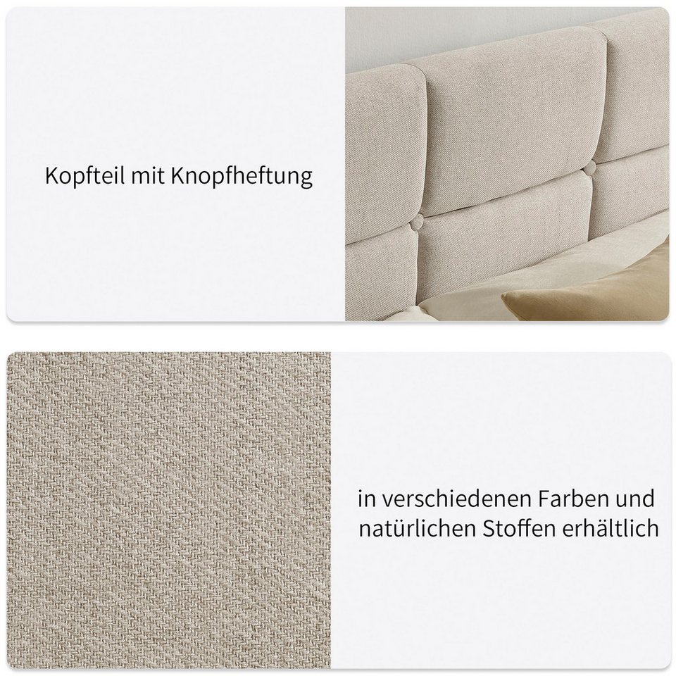 OTTO home Boxbett Fillmore inkl. Bettkasten, Liegefläche 140 und 180x200 cm, ink