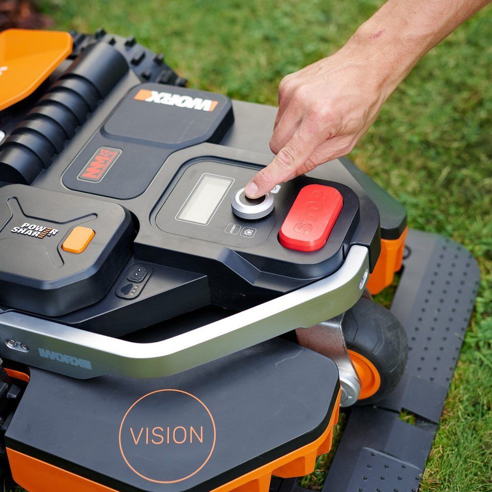 Worx Rasenmähroboter Mähroboter L1300 Landroid VISION, bis 1300 m² Rasenfläche,