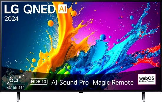 LG 65QNED80T6A QNED-Fernseher (164 cm/65 Zoll, 4K Ultra HD, Smart-TV)