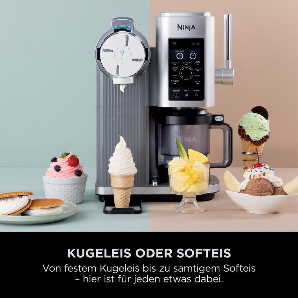 NINJA Eismaschine Ninja CREAMi Scoop & Swirl 13-in-1 Softeis- und Eismaschine NC