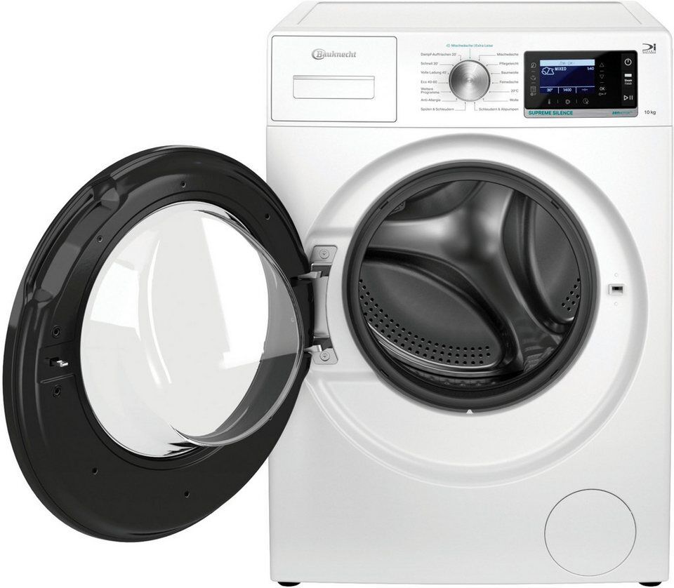 BAUKNECHT Waschmaschine B6R 08E SILENCE DE, 10 kg, 1400 U/min, Supreme Silence-W