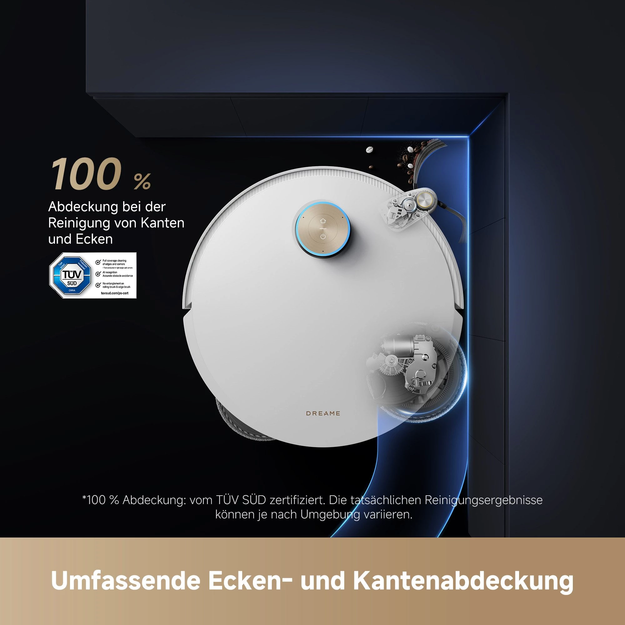 Dreame Wischroboter L50 Pro Ultra, 600 W, 19500Pa Saugkraft, Vollautomatische Basisstation