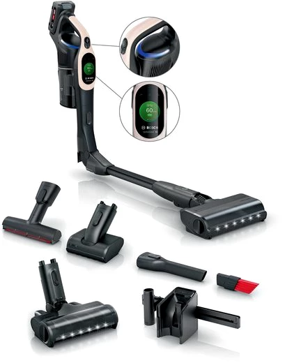 BOSCH Akku-Stielstaubsauger Unlimited 10 BKS1041RHF, MicroClean™ Technology, Display, Knickrohr