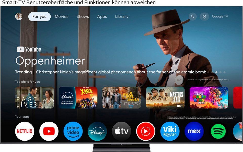TCL 85Q8CX1 Mini-LED-Fernseher (215 cm/85 Zoll, 4K Ultra HD, Google TV, Smart-TV