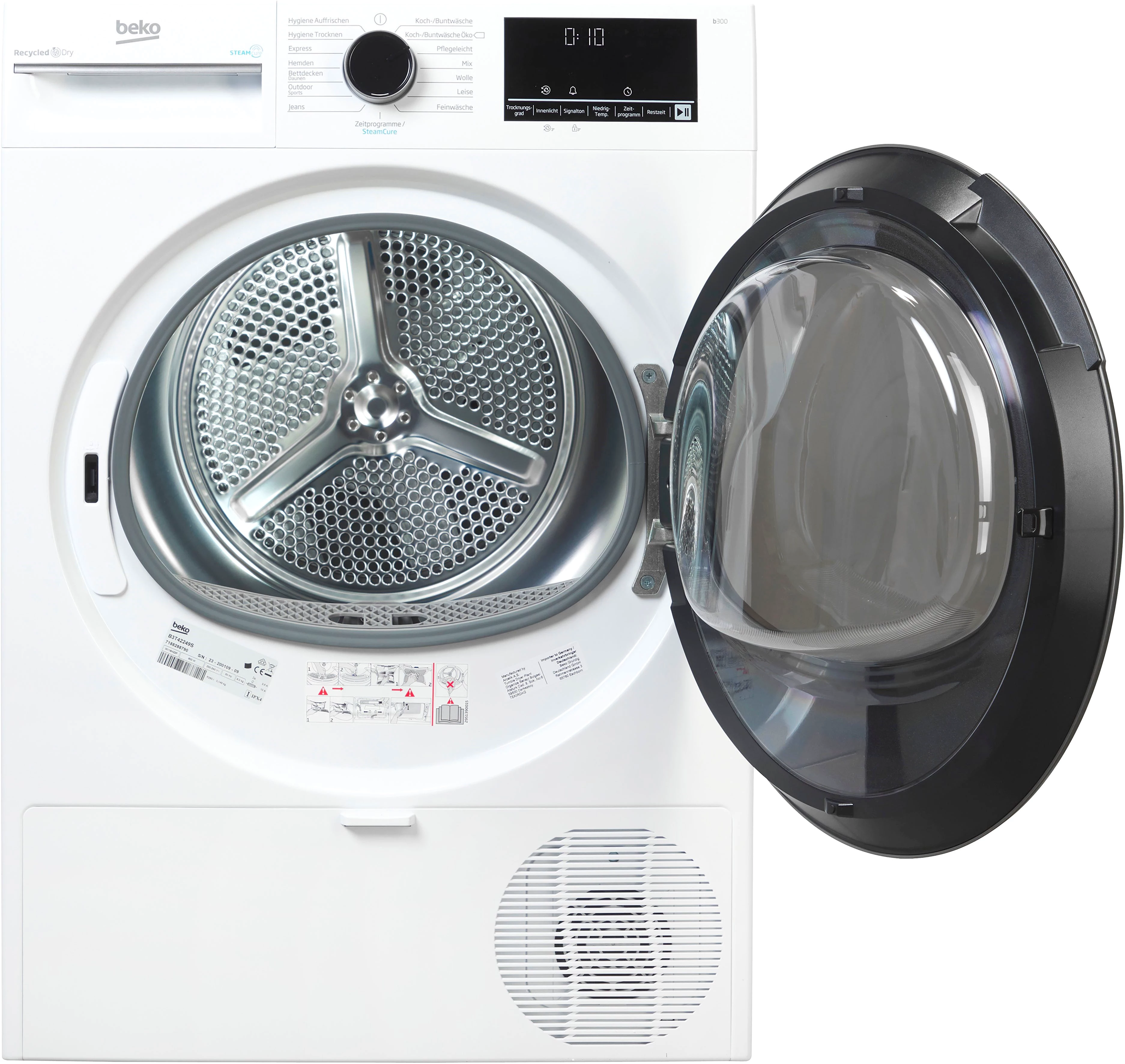 BEKO Kondenstrockner B3T42249S, 8 kg, mit Wärmepumpentechnologie