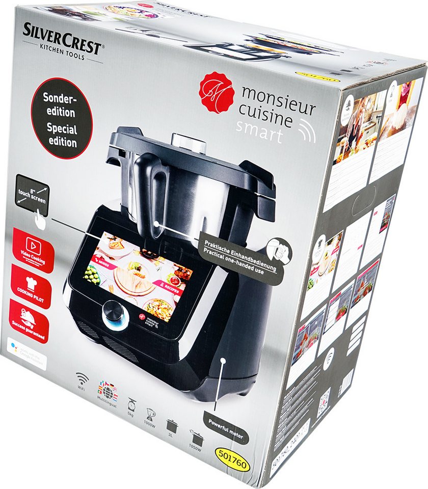 SilverCrest Küchenmaschine mit Kochfunktion Monsieur Cuisine Smart Limited Editi