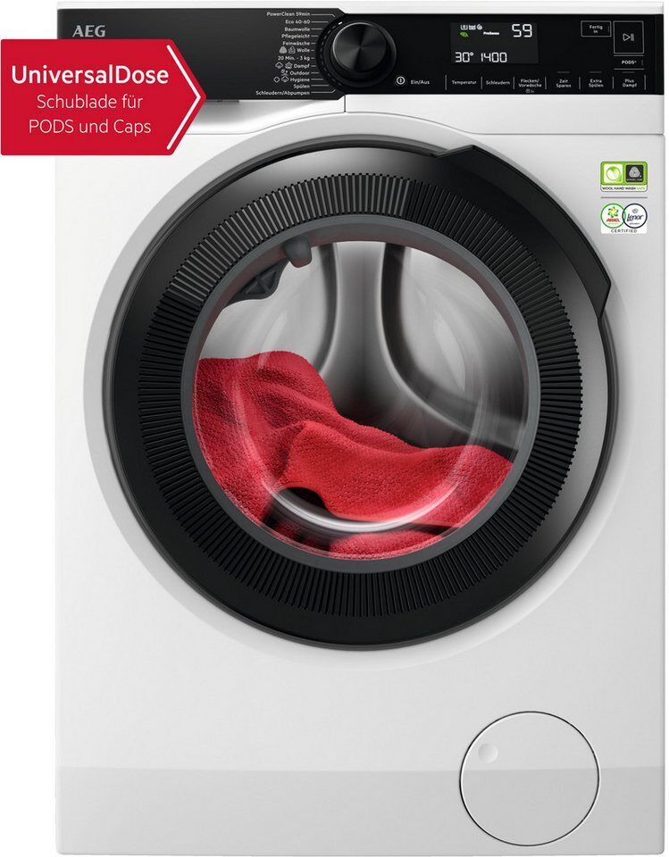 AEG Waschmaschine Serie 8000 LR8EG75480, 8 kg, 1400 U/min, UniversalDose: löst P