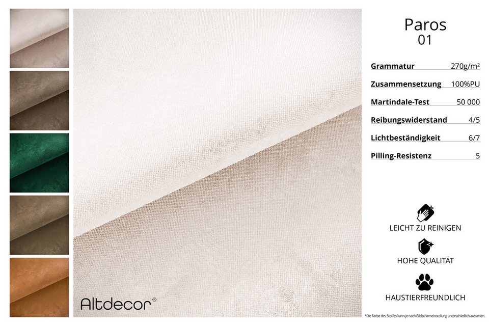 ALTDECOR Ecksofa IREA-L1-v2, Sofa Praktische Bequeme Funktionsecke Couch L-Form