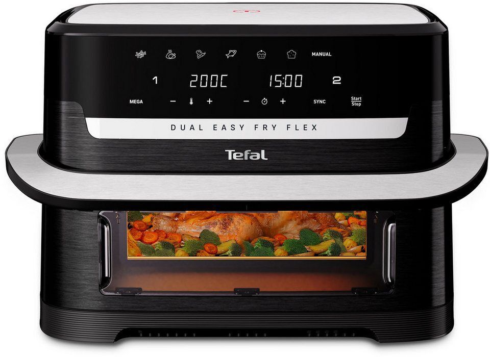 Tefal Heißluftfritteuse Easy Fry Flex, Flex-Cook-Technologie dank Schnelltrennwa