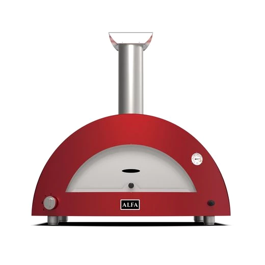 Alfa Forni Pizzaofen Alfa Forni Gas Pizzaofen MODERNO 3 Pizze Antik Rot FXMD-3P-GROA-DE
