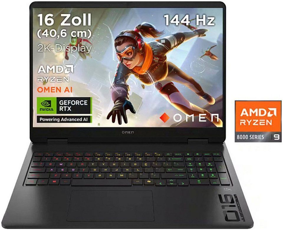 HP OMEN 16-ap AMD Gaming-Notebook (40,64 cm/16 Zoll, AMD Ryzen 9 8940HX, GeForce