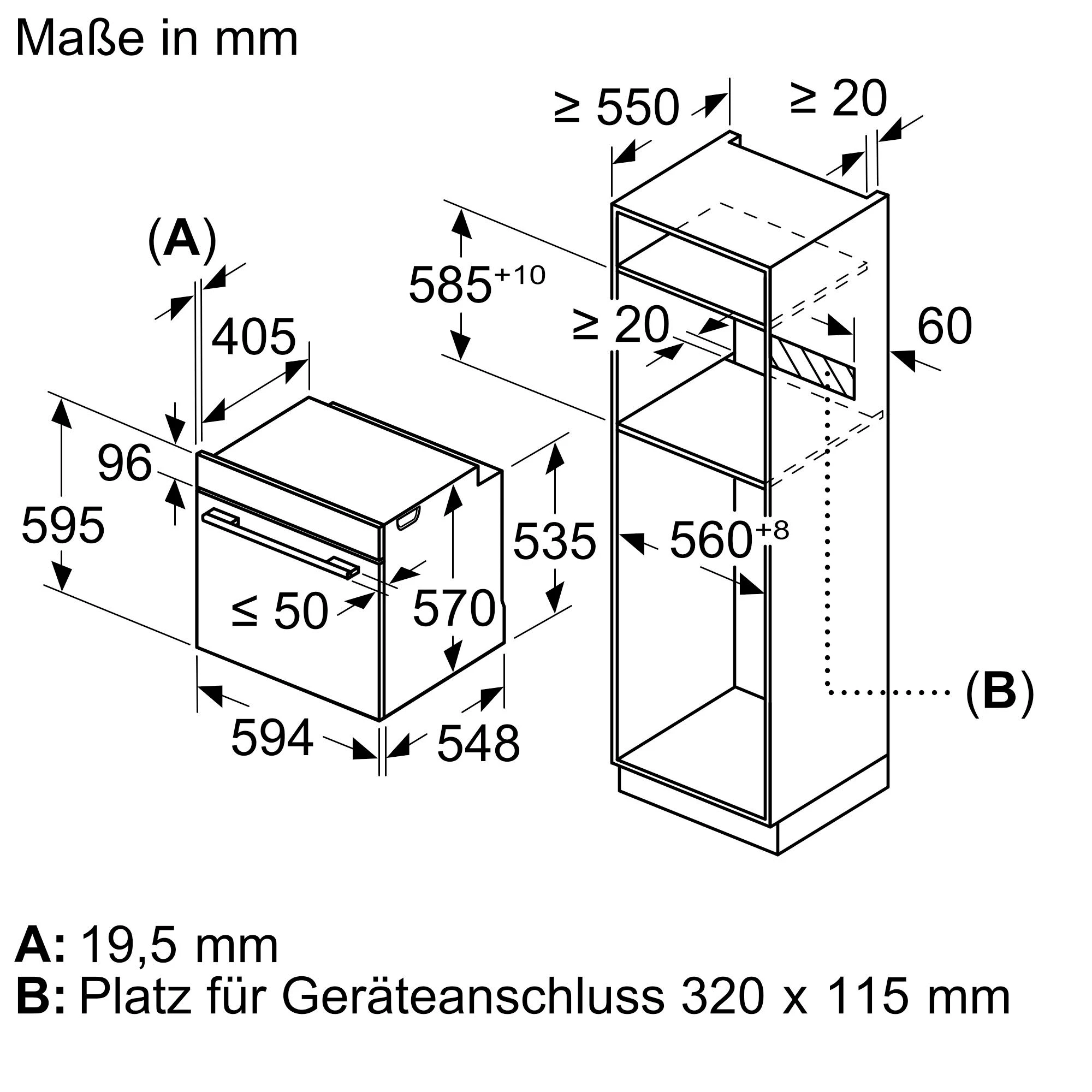 NEFF Backofen-Set BTX46PIB0, mit Teleskopauszug nachrüstbar, Pyrolyse-Selbstreinigung