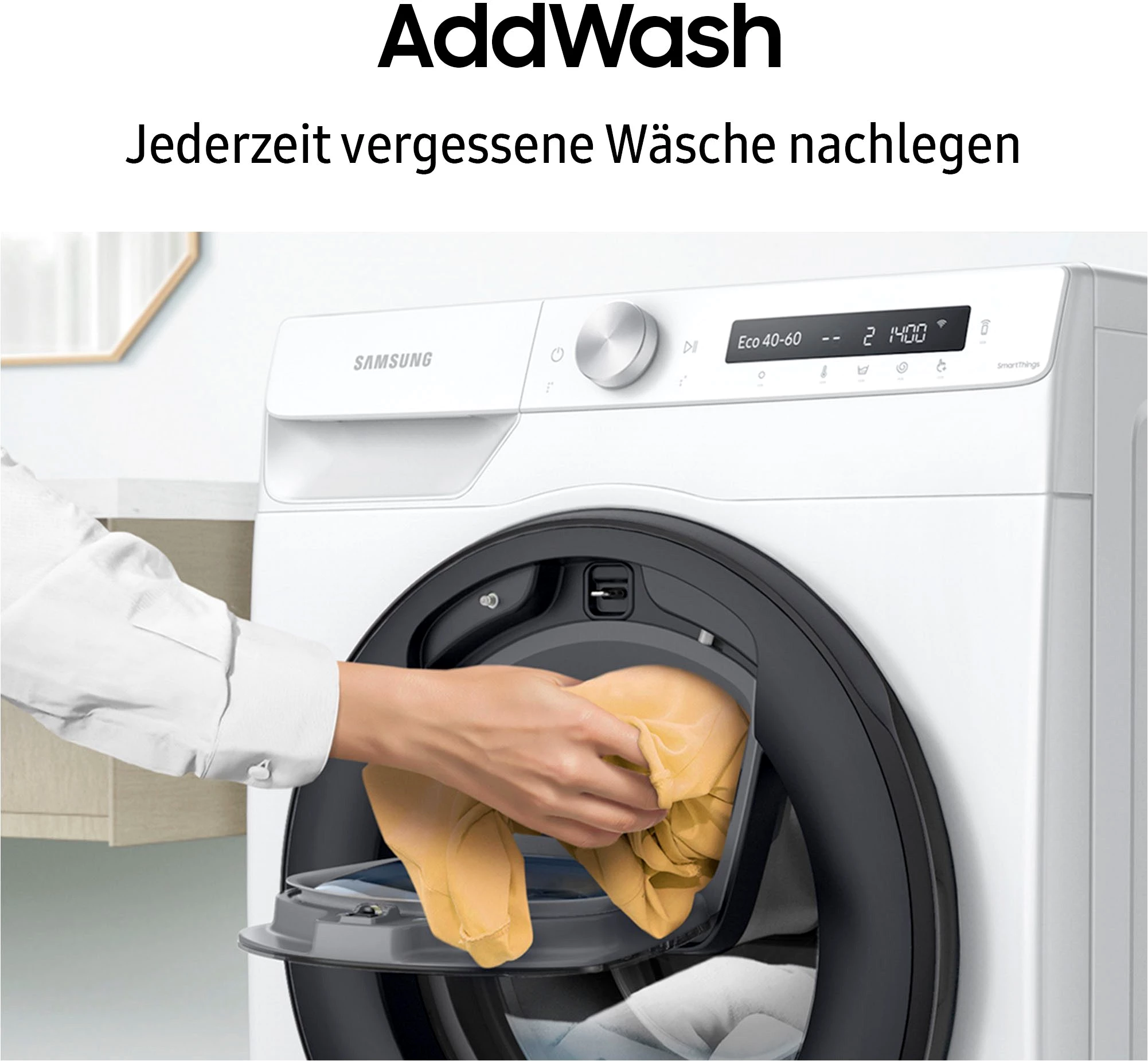 Samsung Waschmaschine WW90T554AAE, 9 kg, 1400 U/min, AddWash, WiFi SmartControl