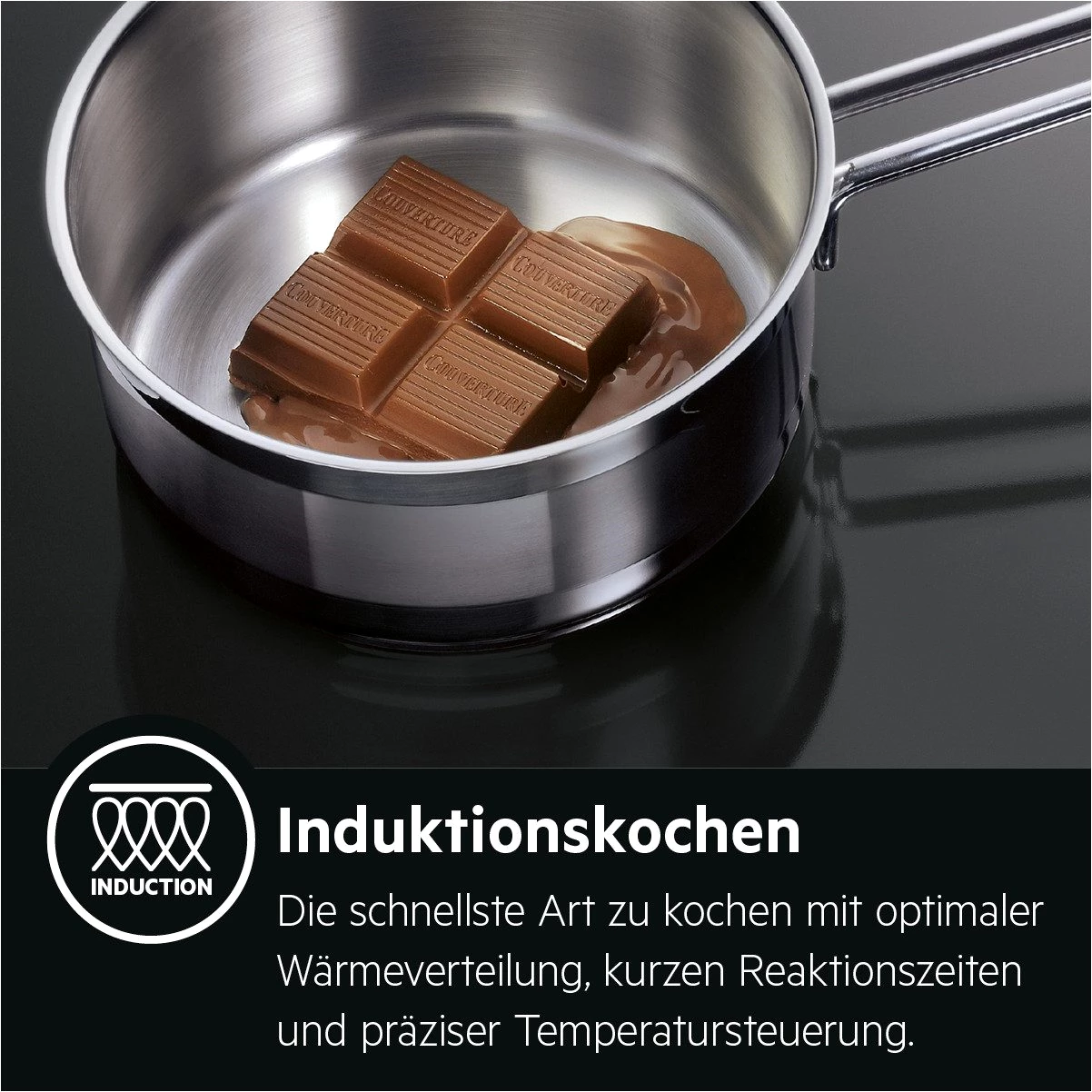 AEG Induktions-Standherd CIB6499APB, mit Teleskopauszug nachrüstbar, Bridge-Funktion