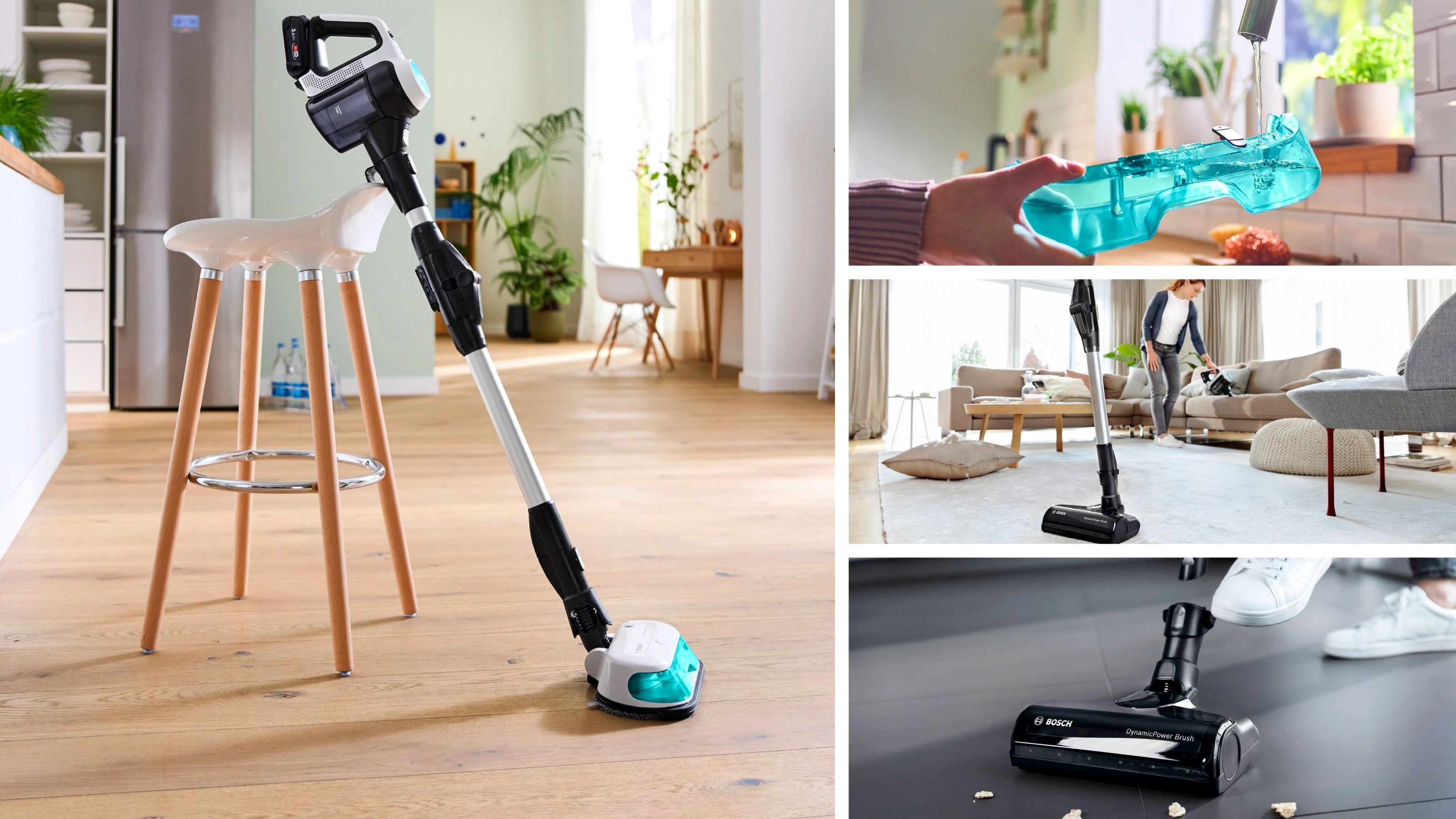 BOSCH Akku-Stielstaubsauger Unlimited 7 ProHygienic Aqua BKS71HYG1, 2in1 Saugen & Wischen