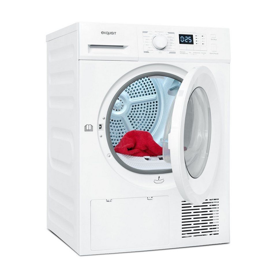 exquisit Wärmepumpentrockner TWP1001-030D weiss, für Haushalte mit großer Menge
