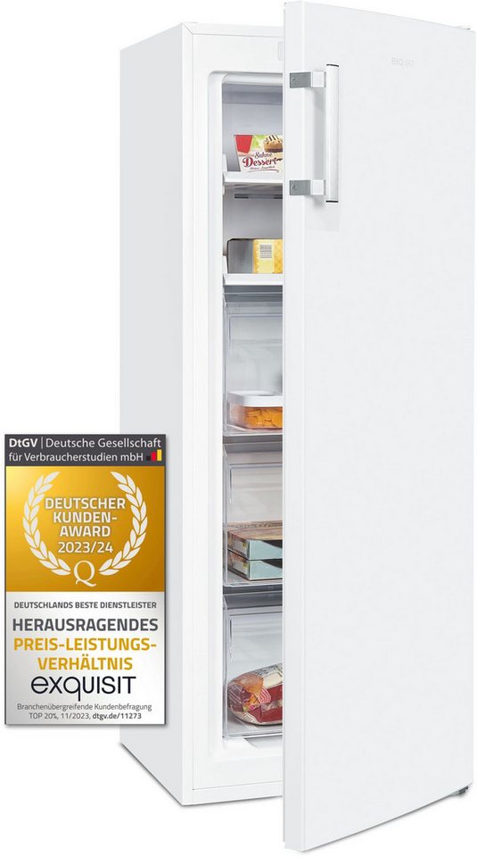 exquisit Gefrierschrank GS231-NF-H-040D weiss, 143 cm hoch, 54 cm breit, 4*-Gefr