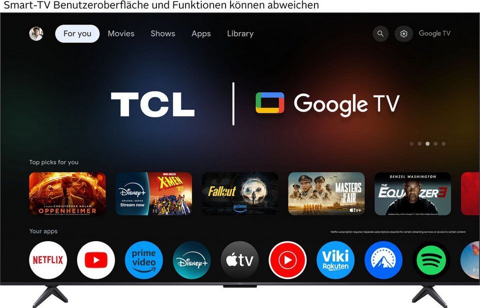 TCL 85Q6CX1 Mini-LED-Fernseher (215 cm/85 Zoll, 4K Ultra HD, Google TV, Smart-TV