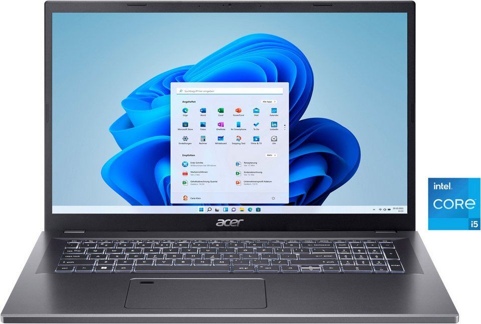 Acer Aspire 17 Notebook (43,94 cm/17,3 Zoll, Intel Core 5 120U, Intel Graphics,