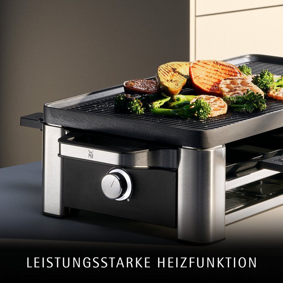 WMF Raclette LONO, inkl. Parkebene für unbenutze Pfännchen, 8 Raclettepfännchen,