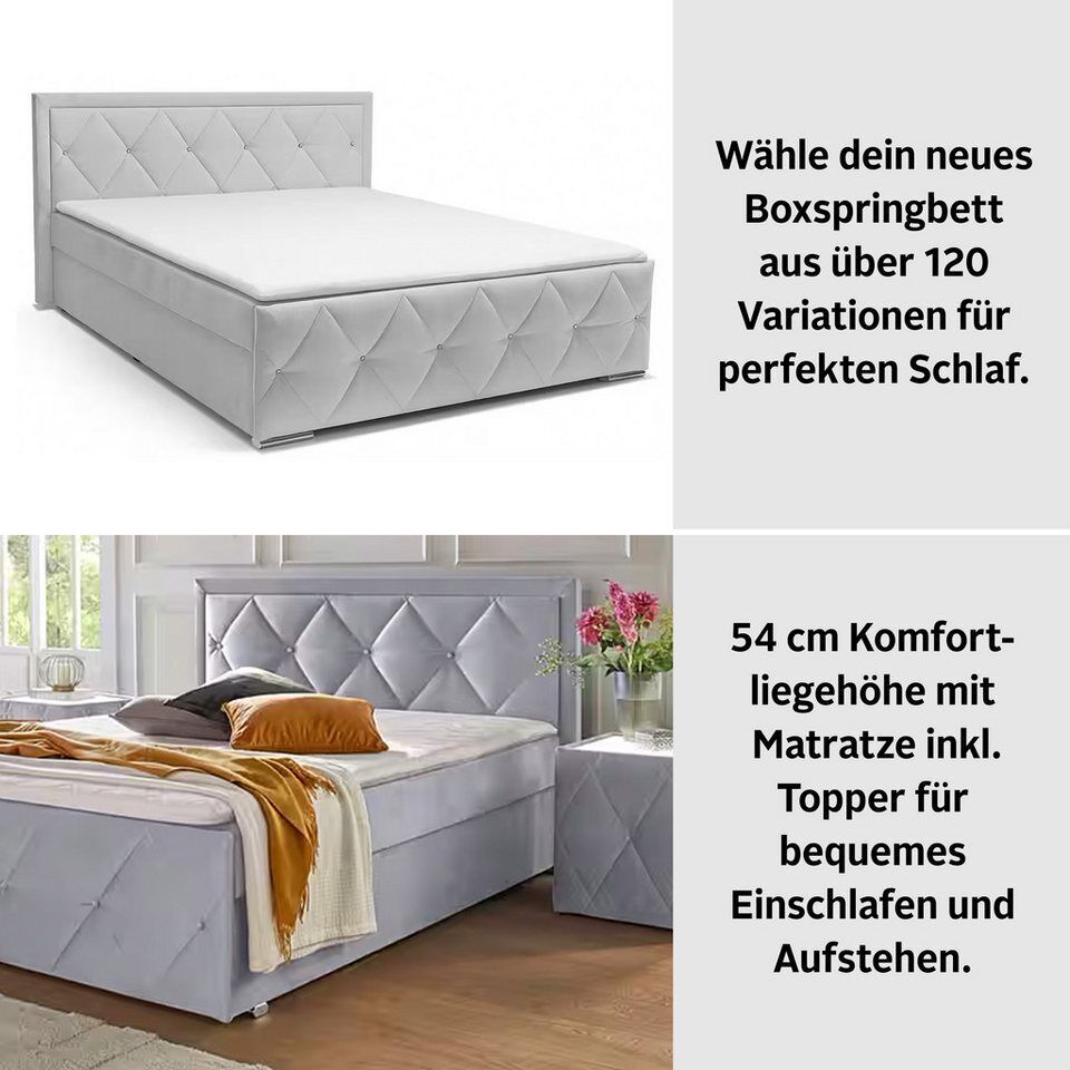 Home affaire Boxbett Alfie, Topseller! Inkl. Bettkasten&Topper, Wahlweise mit Kn