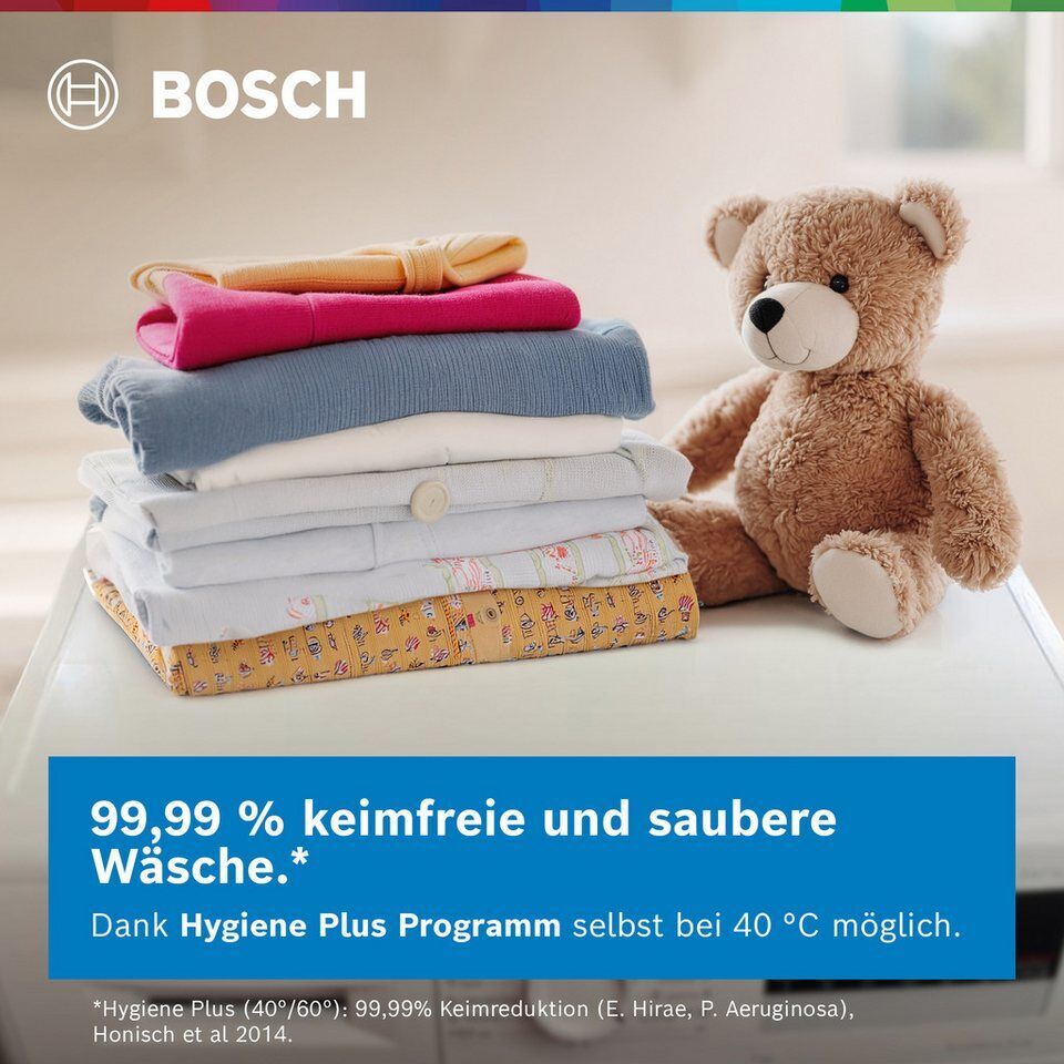 BOSCH Waschmaschine WUU28T48, 8 kg, 1400 U/min, unterbaufähig,Speed Perfect, Hyg