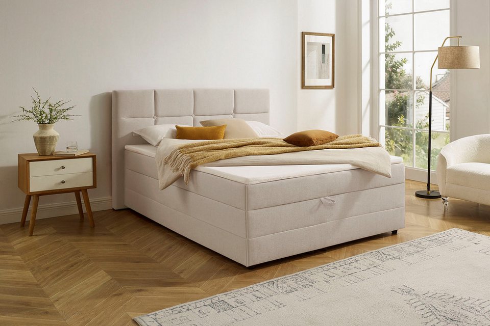 OTTO home Boxbett Fillmore inkl. Bettkasten, Liegefläche 140 und 180x200 cm, ink