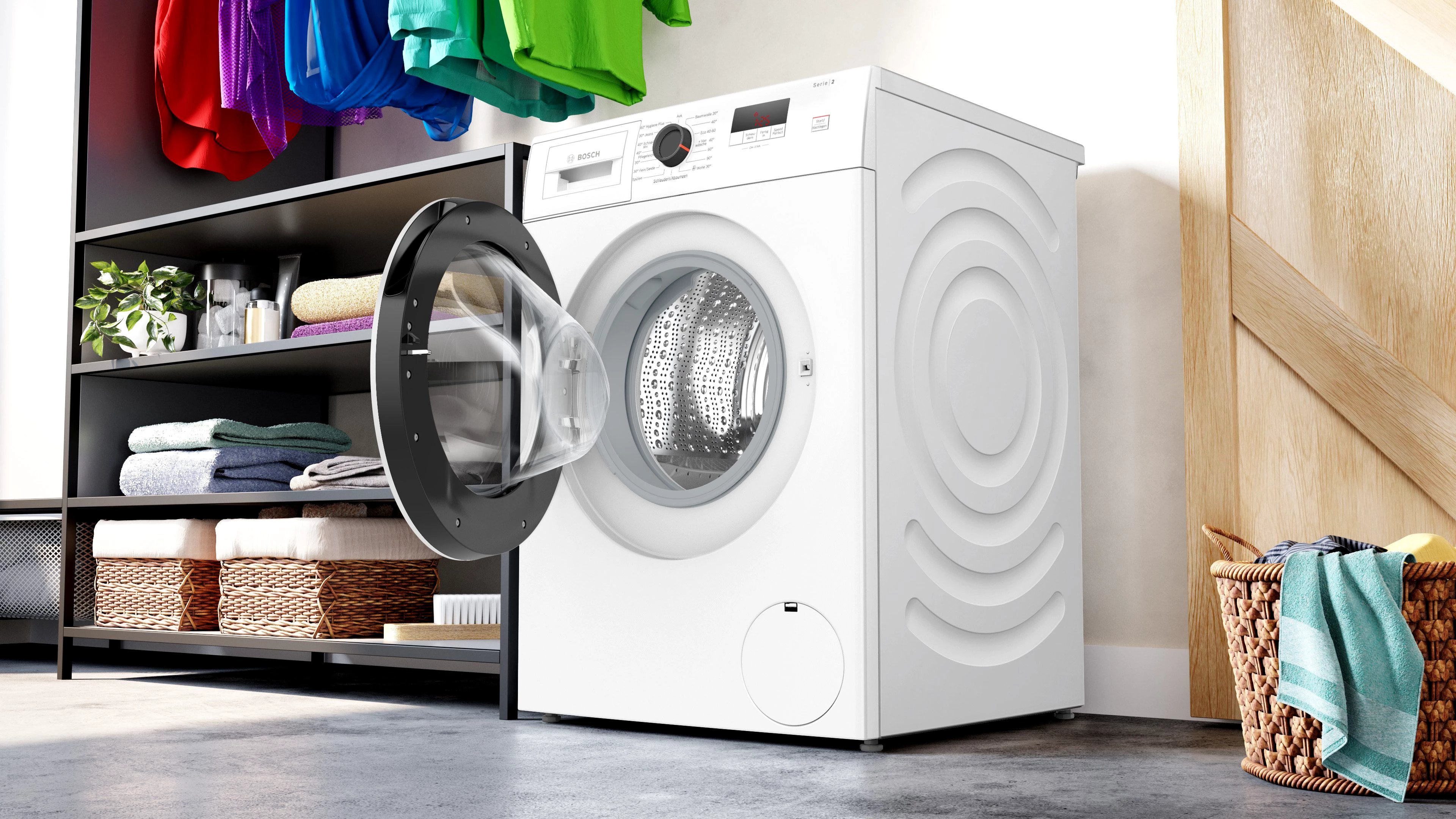BOSCH Waschmaschine Serie 2 WGE0240V, 7 kg, 1400 U/min