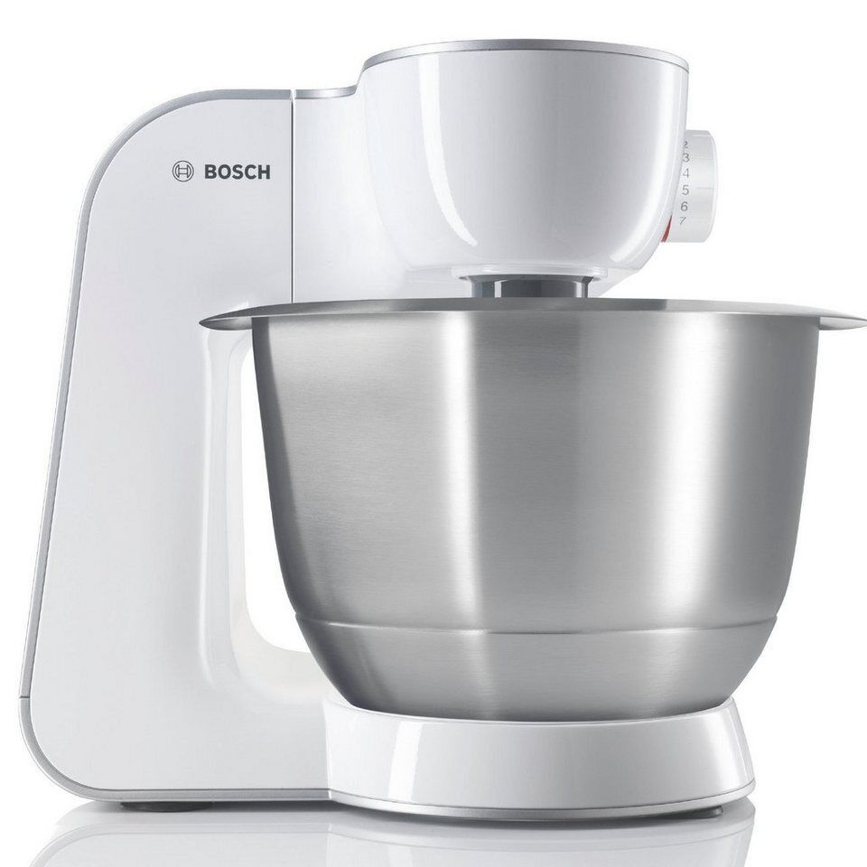 BOSCH Küchenmaschine Serie 4 MUM58W20, Mixer, Durchlaufschnitzler, 3 Scheiben, w