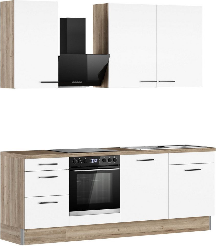 OPTIFIT Küchenzeile Fiona, Breite 230 cm, mit Hanseatic-E-Geräten in Premium ode