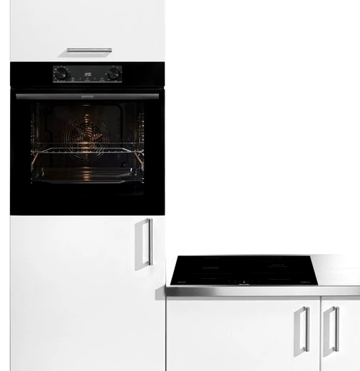 GORENJE Backofen-Set BLACKSET2, mit 1-fach-Teleskopauszug, Aqua Clean, AirFry-Funktion