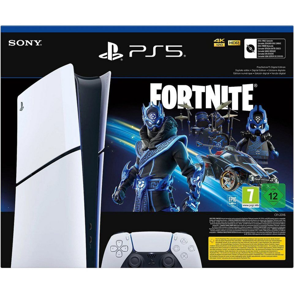 Playstation PlayStation 5 Slim Digital ohne Laufwerk + Fortnite Gutschein 1TB (D