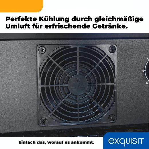 exquisit Getränkekühlschrank GKS240-GT-160C schwarz, 140 cm hoch, 54 cm breit