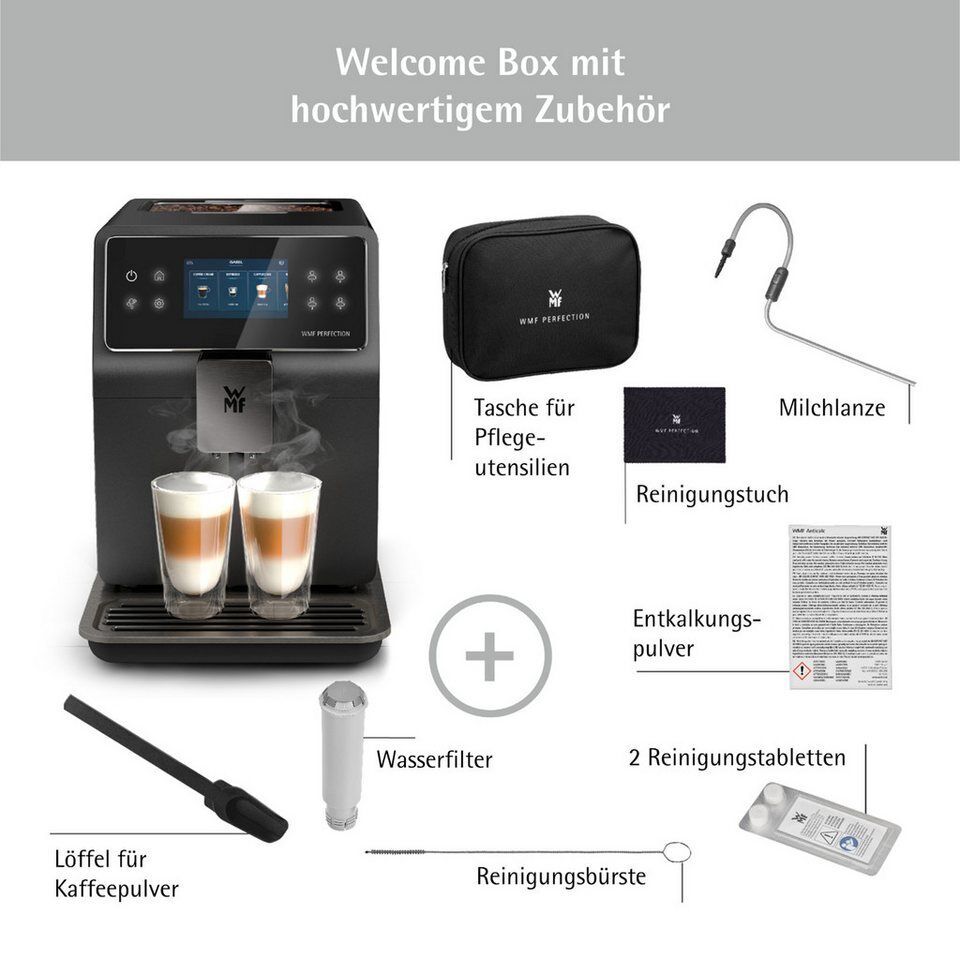 WMF Kaffeevollautomat Perfection 740 CP820810, intuitive Benutzeroberfläche, per