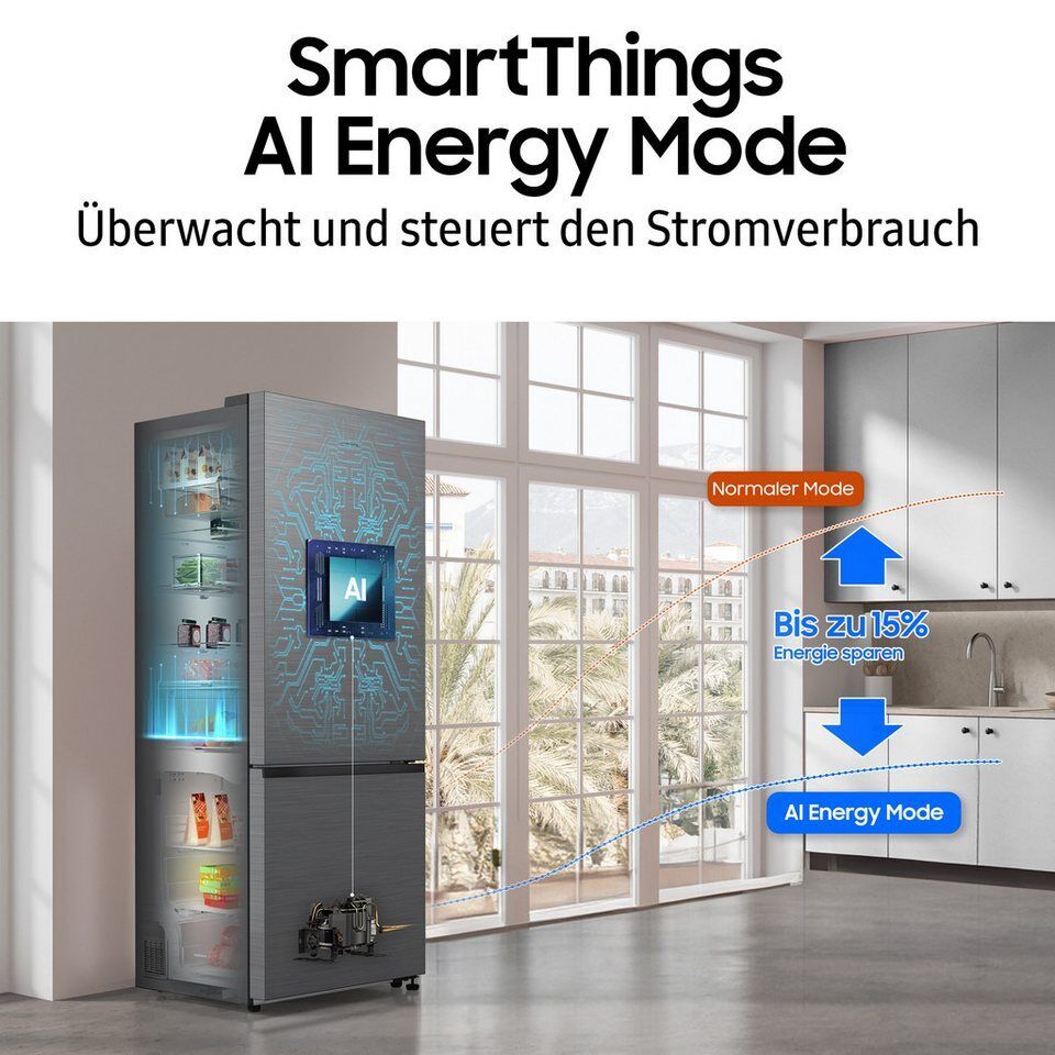 Samsung Kühl-/Gefrierkombination RB53DG703CS9, 203 cm hoch, 75,9 cm breit, extra