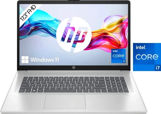 HP 17-cn4277ng Notebook (43,9 cm/17,3 Zoll, Intel Core i7 150U, Iris Xe Graphics, 1000 GB SSD)