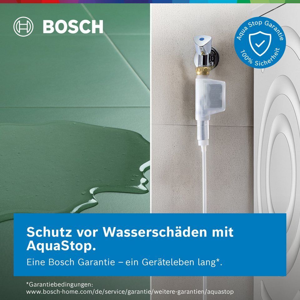 BOSCH Waschmaschine Serie 6 WGG244ZV0, 9 kg, 1400 U/min, Knitter-Programm Iron A