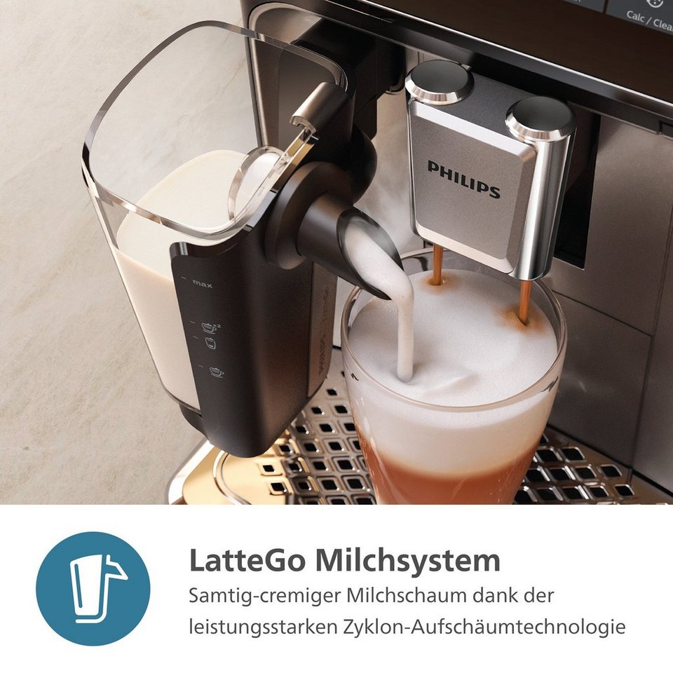 Philips Kaffeevollautomat EP3343/50 3300 Series, 6 Getränke (heiß oder eisgekühl