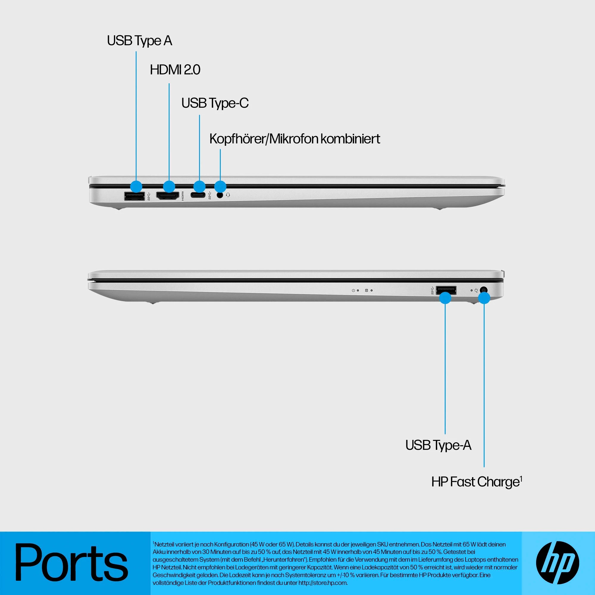 HP 17-cn3264ng Notebook (43,9 cm/17,3 Zoll, Intel Core i5 1334U, Iris Xe Graphics, 512 GB SSD)
