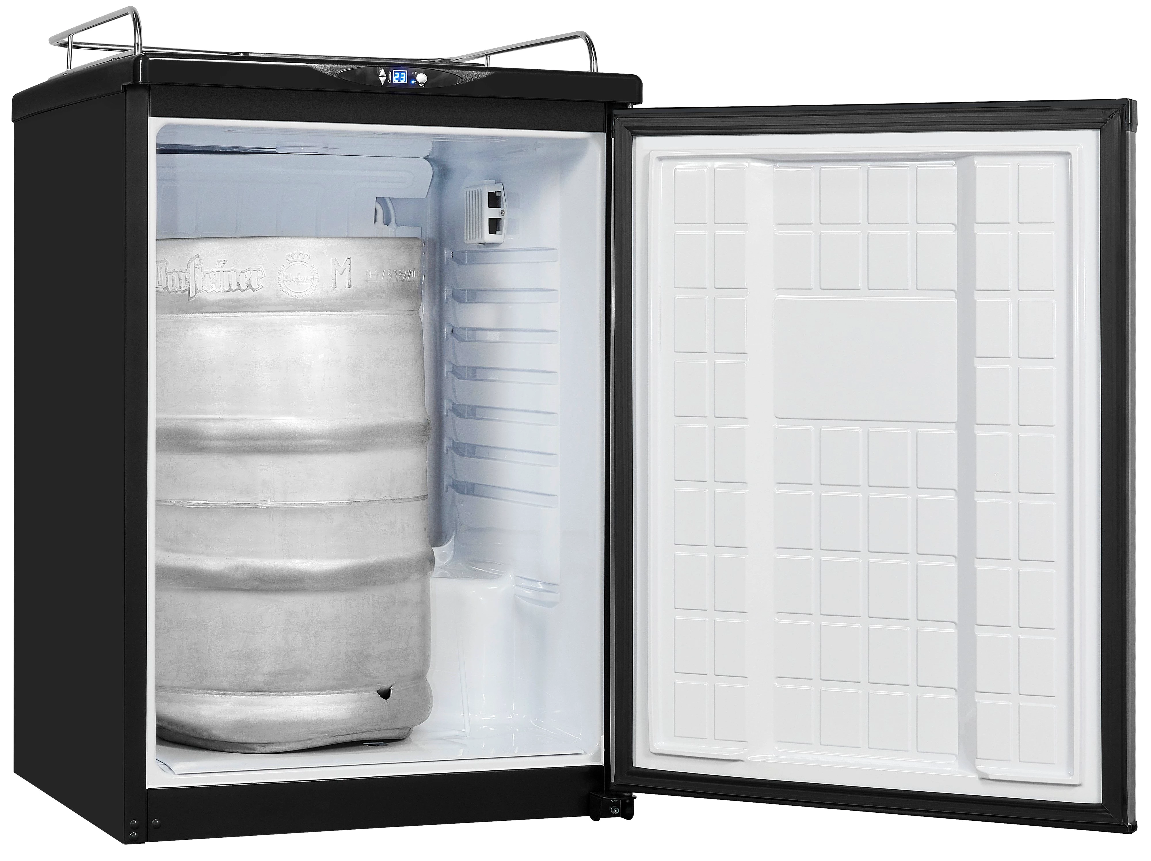 exquisit Getränkekühlschrank BK160-HE-300G inox, 100 cm hoch, 61,5 cm breit