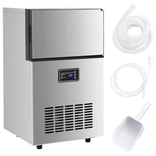 vidaXL Eiswürfelmaschine Eiswürfelmaschine 420 W Silbern 45 kg 24 h