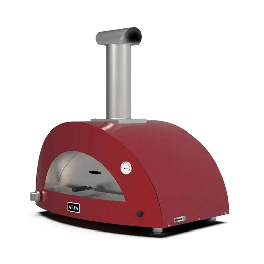 Alfa Forni Pizzaofen Alfa Forni Gas Pizzaofen MODERNO 3 Pizze Antik Rot FXMD-3P-GROA-DE
