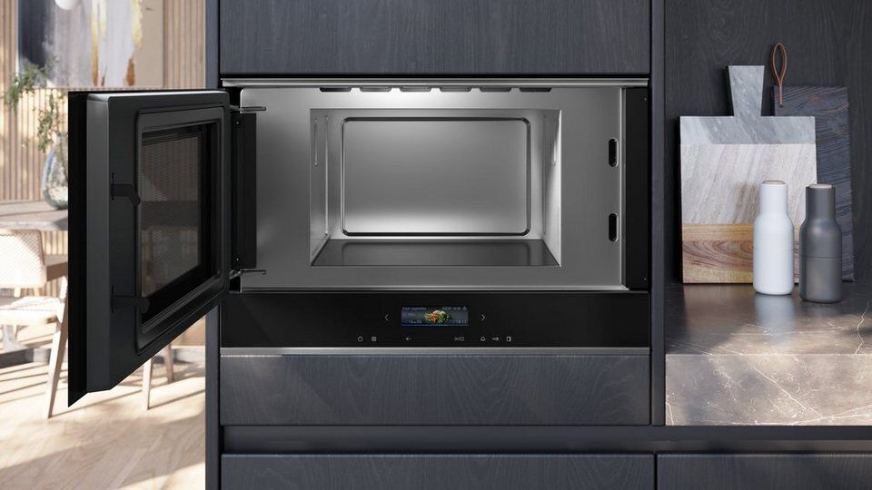 SIEMENS Einbau-Mikrowelle BF722L1B1, Mikrowelle, 21 l, TouchControl Funktion für